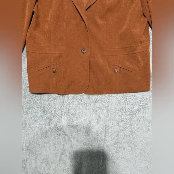 NWOT Prophecy Dress Woman Rust Orange 2-Button Blazer Suit Jacket Size 18 - Picture 7 of 9